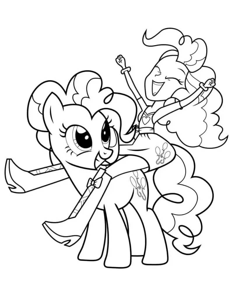 Equestria Girls and Pony Pinkie Pie