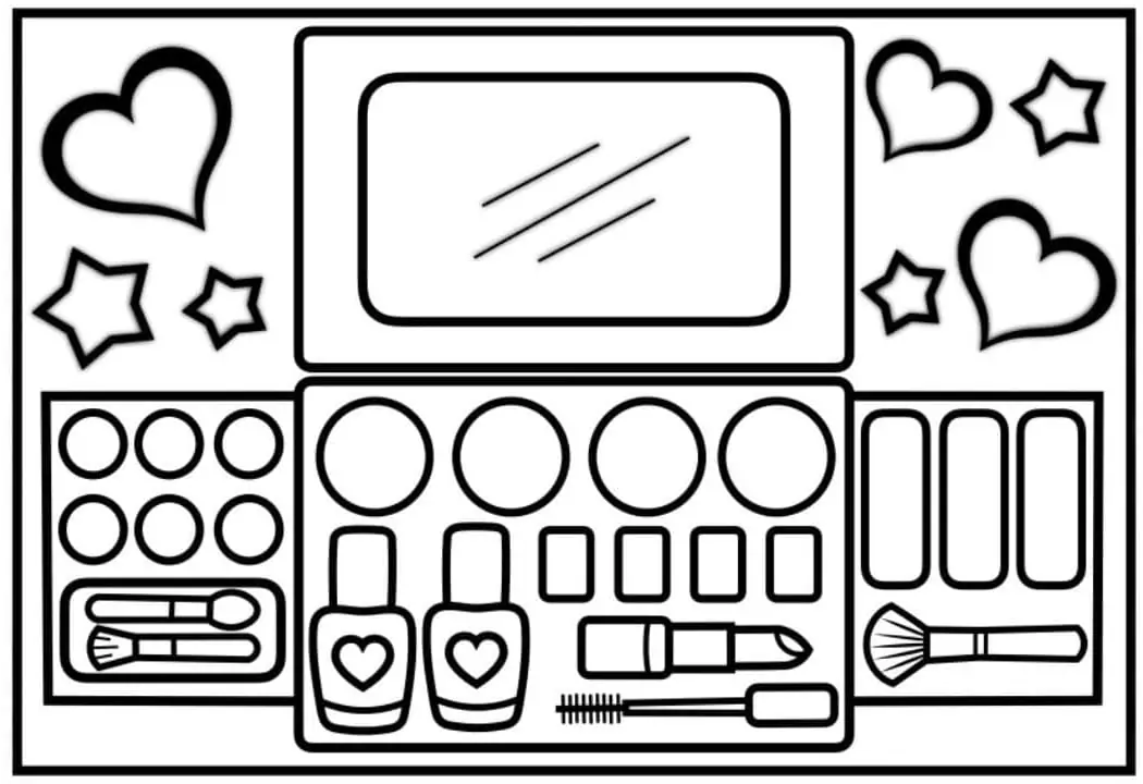 Make up Coloring Pages for Kids, Make up Printables, Make up Day Sheet,  Beauty Coloring Pages, Make up Print, Cosmetics Coloring Pages, Spa 