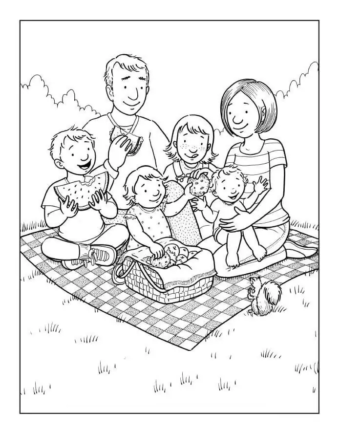 Picknick mit der Familie