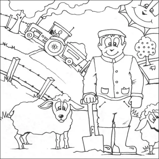 Farmer and Sheep