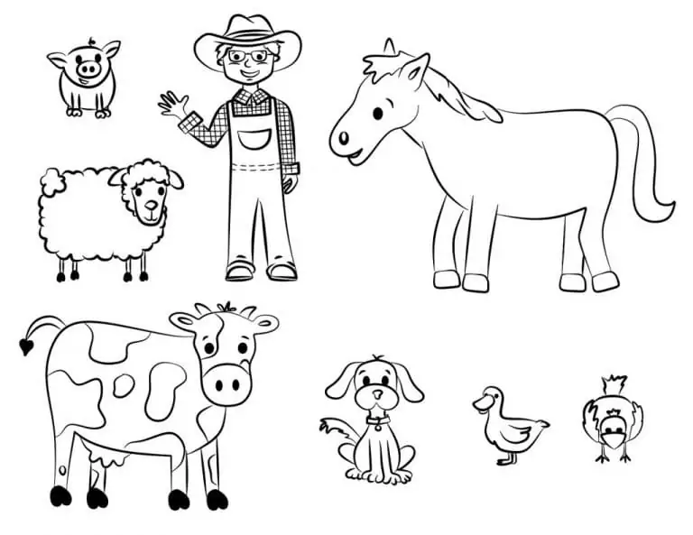Farmer with Animals