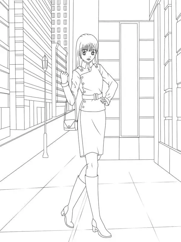 Fashionable Anime Girl
