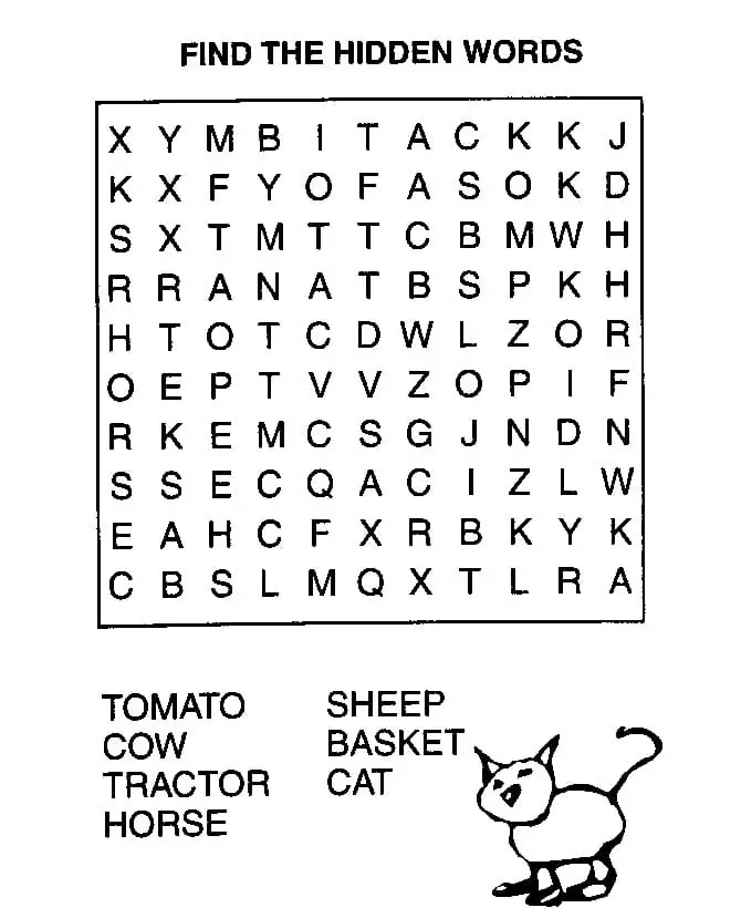 Find The Hidden Word Puzzles
