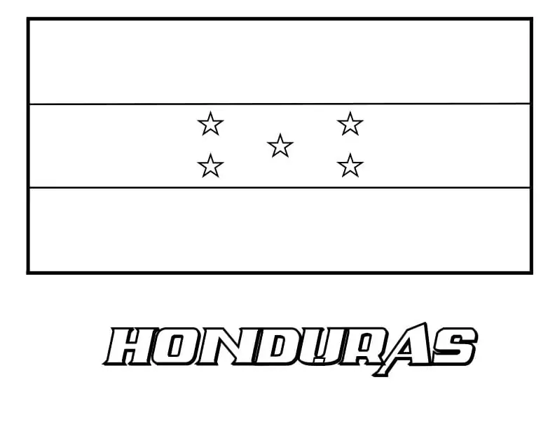 Flag of Honduras Coloring Page - Free Printable Coloring Pages for Kids