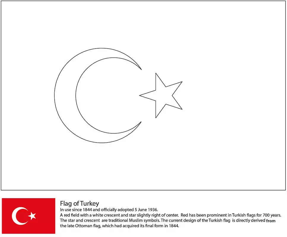 Flag of Kosovo Coloring Page - Free Printable Coloring Pages for Kids