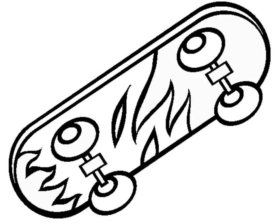 Flame Skateboard