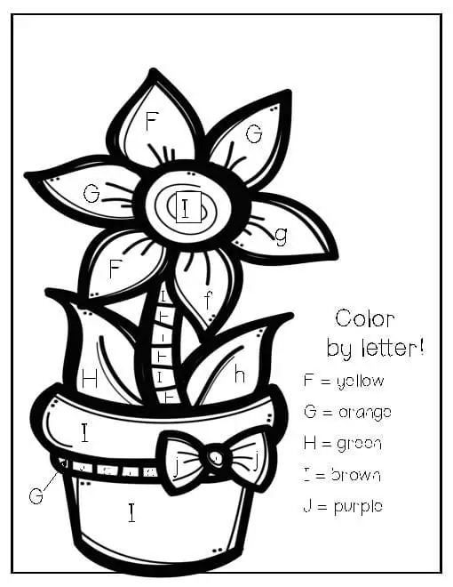 Flower Color by Letters