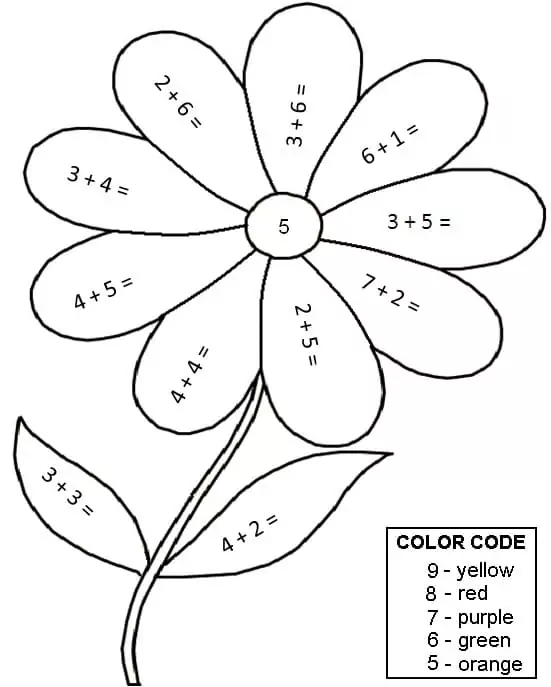 Flower Math Worksheet
