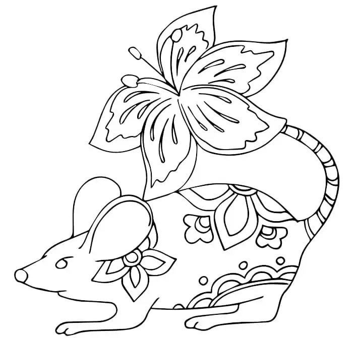 Flower Rat Alebrijes
