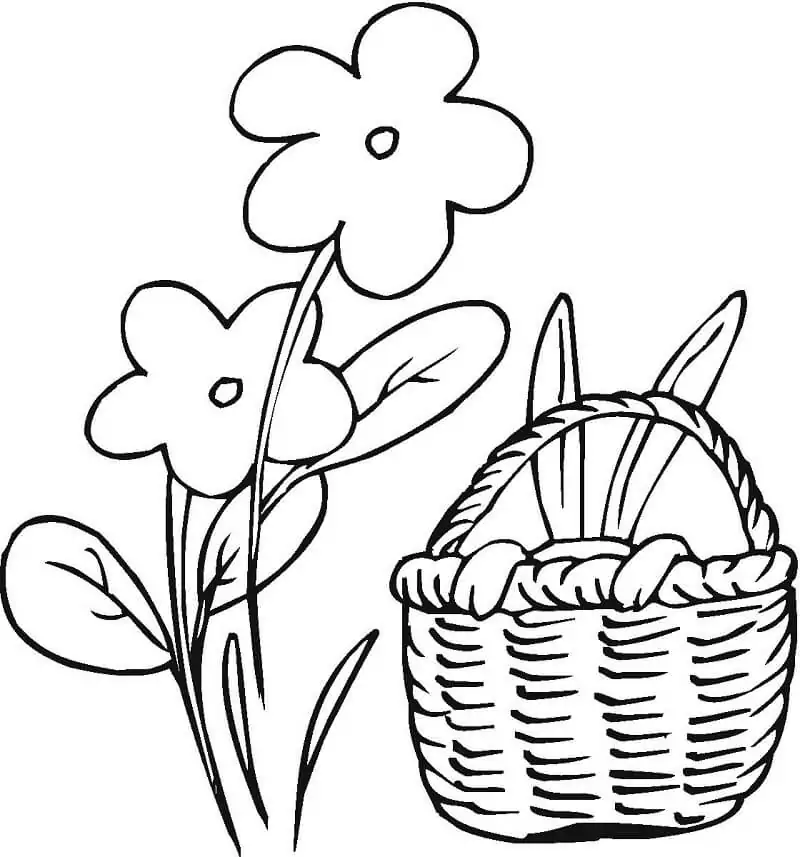 Flower with Easter Basket