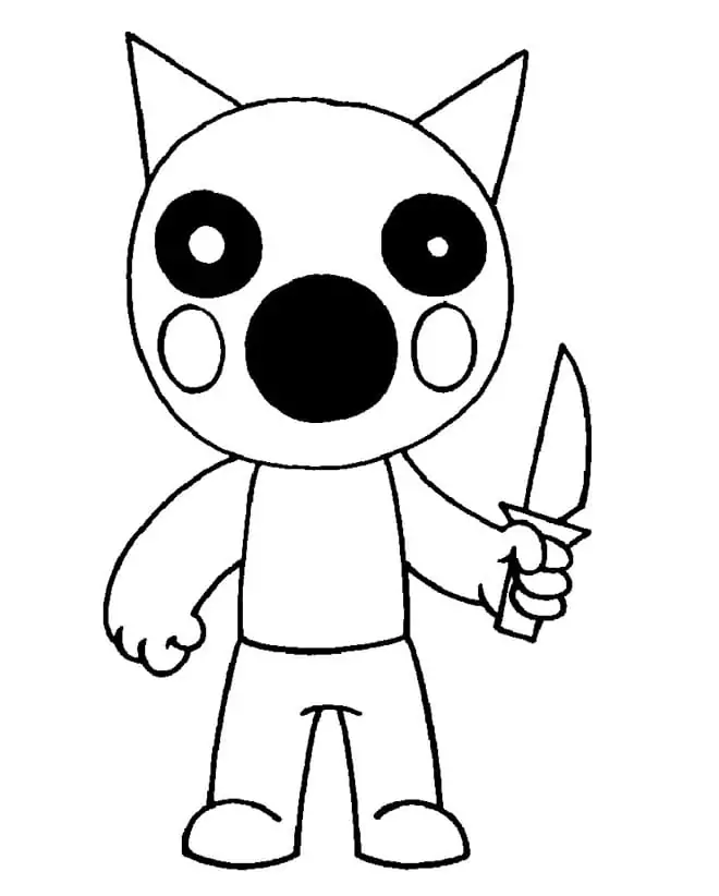 Piggy Roblox 1 Coloring Page - Free Printable Coloring Pages for Kids