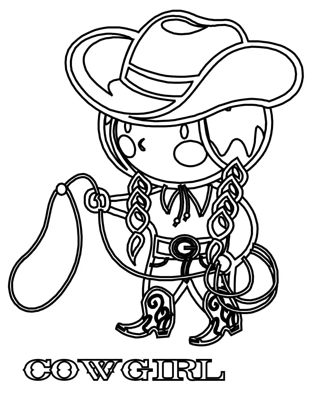 Free Cowgirl to Print