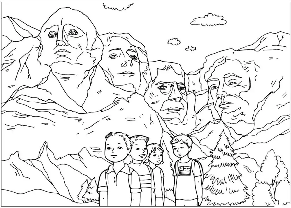 Free-Mount-Rushmore-coloring-page