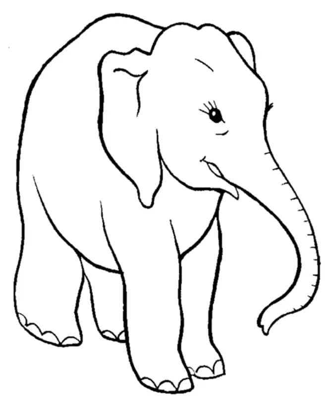 Kostenlos ausdruckbarer Elefant