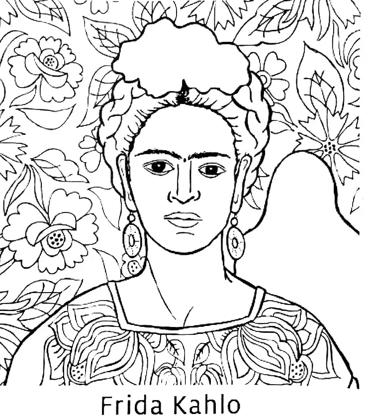 Frida Kahlo zum Ausdrucken