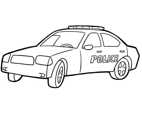 Free Printable Police Car - Coloring Pages