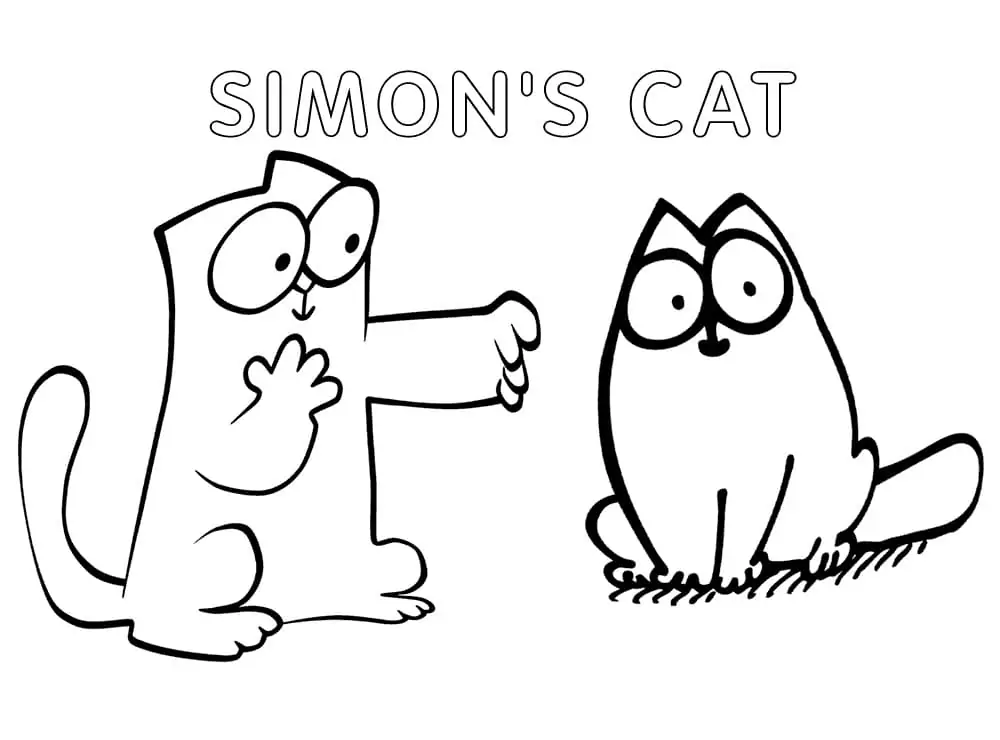 Simon's Cat Coloring Pages - Free printable coloring pages for kids