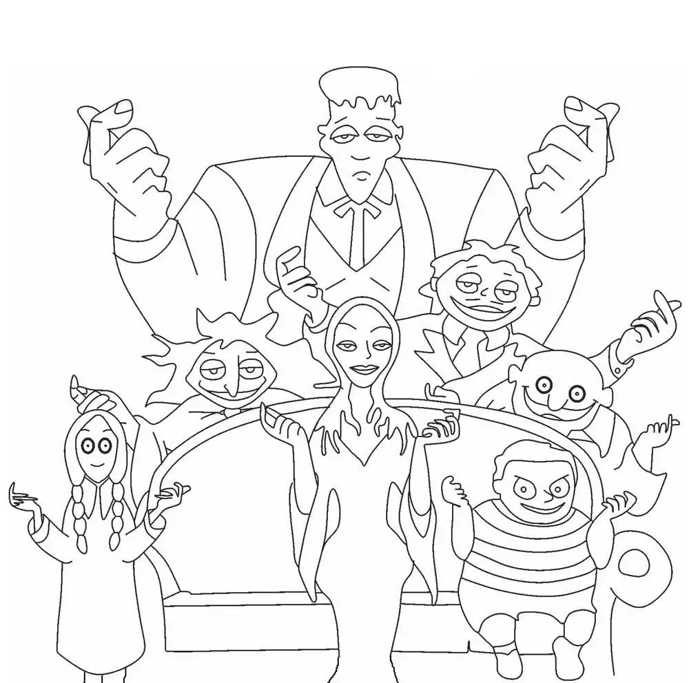 31+ Addams Family Wednesday Coloring Page