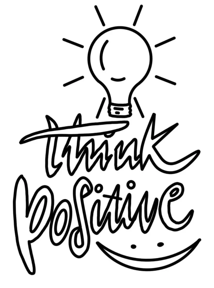 Free Printable Think Positive