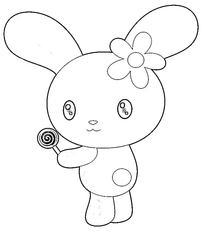 Cute Usahana Coloring Page - Free Printable Coloring Pages for Kids