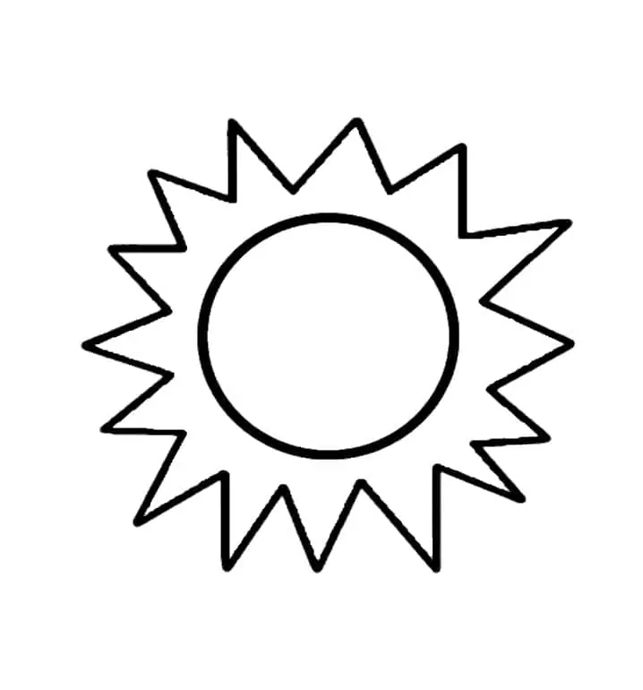 Little Cute Sun Coloring Page - Free Printable Coloring Pages for Kids