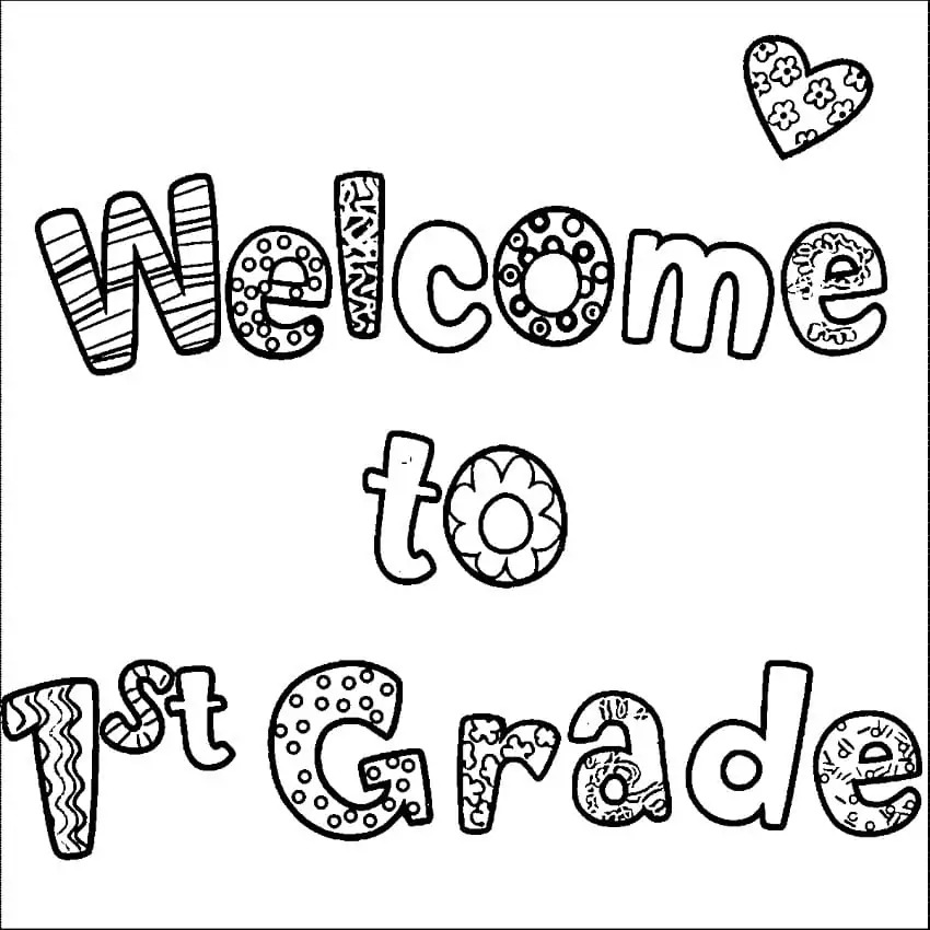 Free Welcome to First Grade