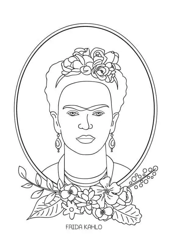 Frida Kahlo zum Drucken