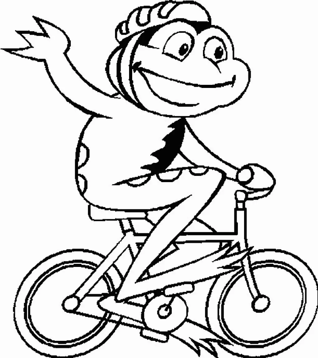 Frog On A Bike