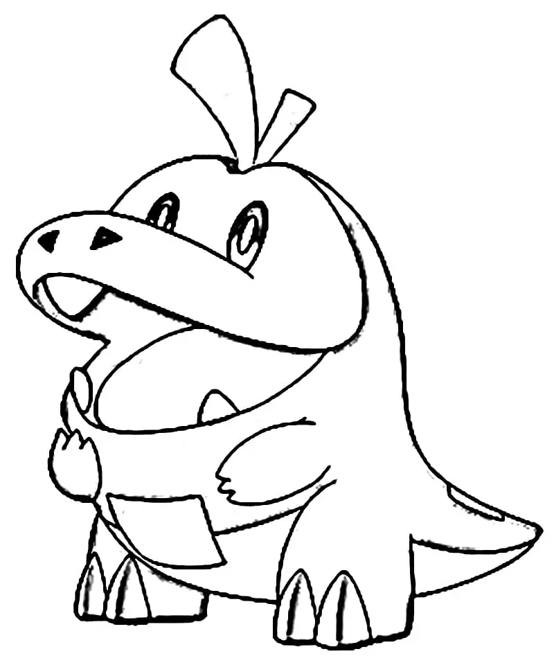 fuecoco coloring page hard pokemon