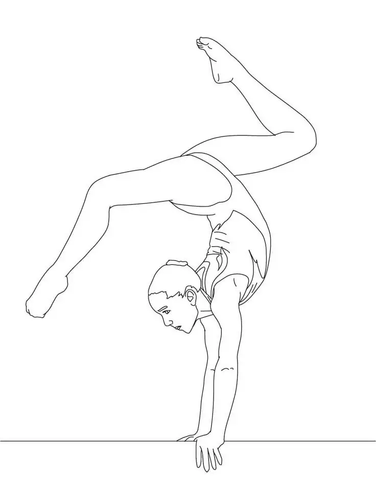 Full Turn on Balance Beam Gymnastics