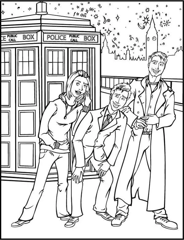 Fourth Doctor Coloring Page - Free Printable Coloring Pages for Kids
