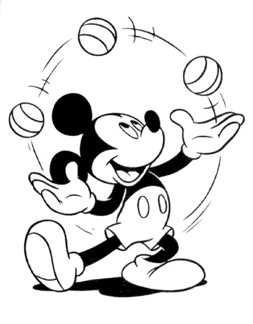Mickey and Pluto on the Beach Coloring Page - Free Printable Coloring ...