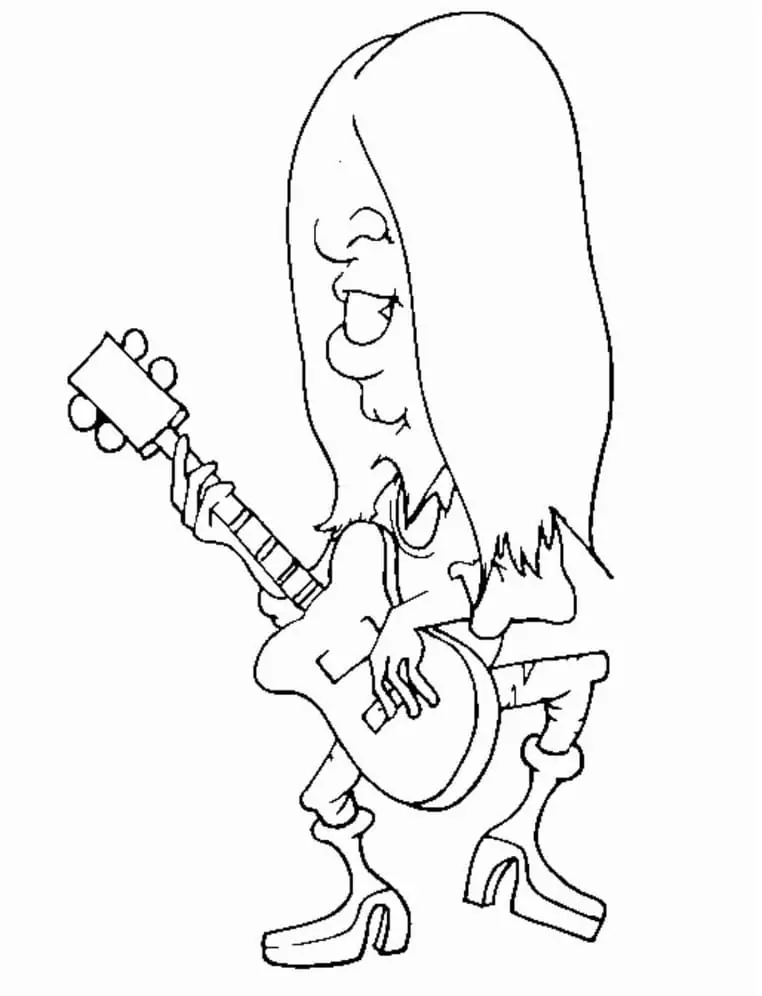 Rockstar - Coloring Pages