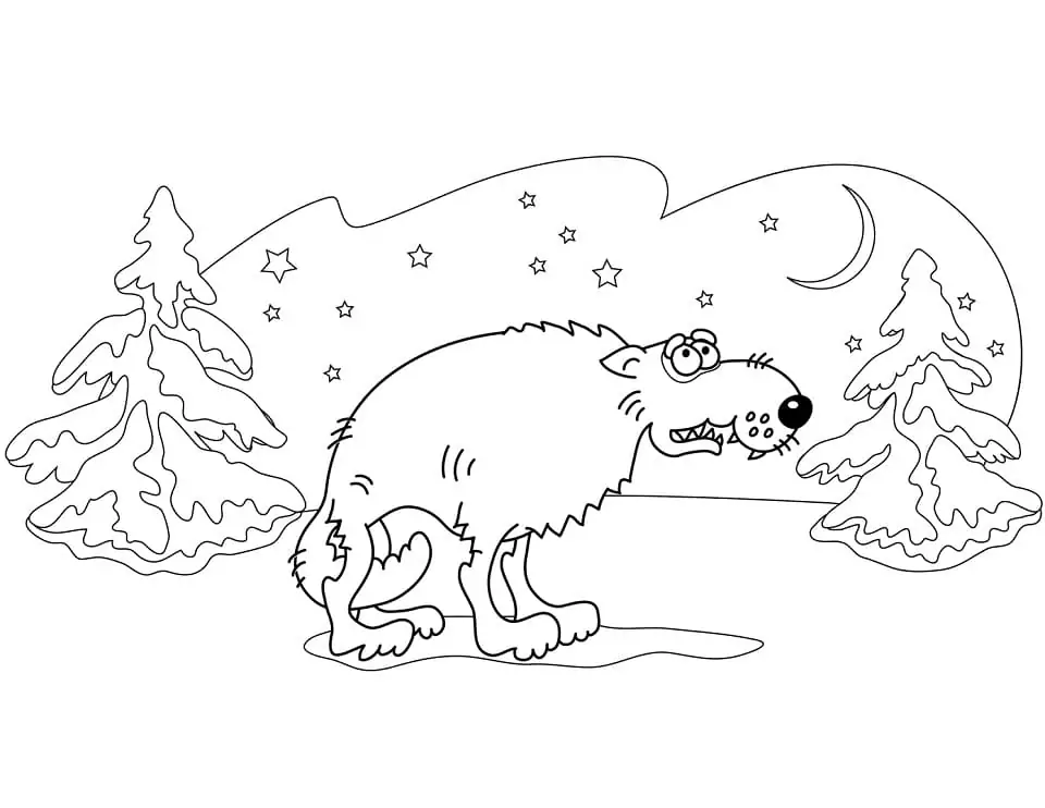 Funny Arctic Wolf