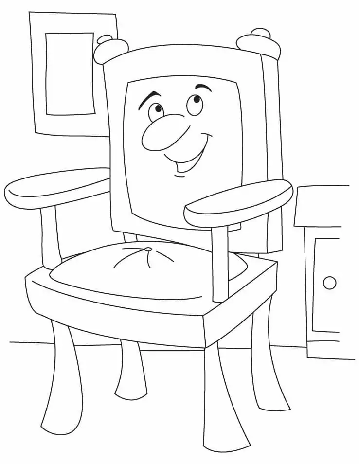 Printable Chair Färbung Seite - Kostenlose druckbare Malvorlagen für Kinder