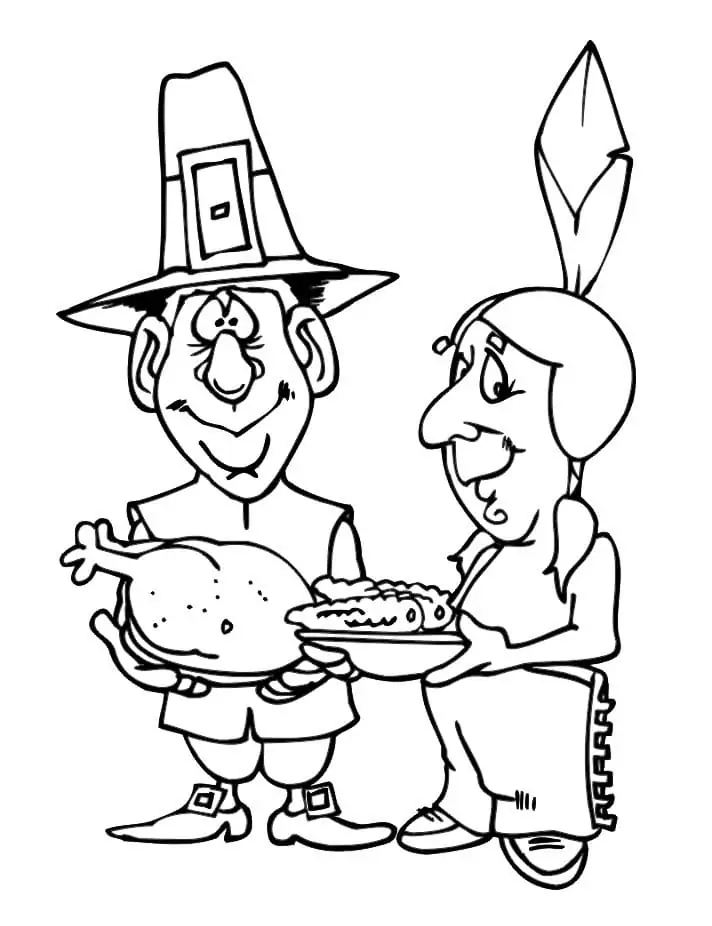 Funny Pilgrim and Indian