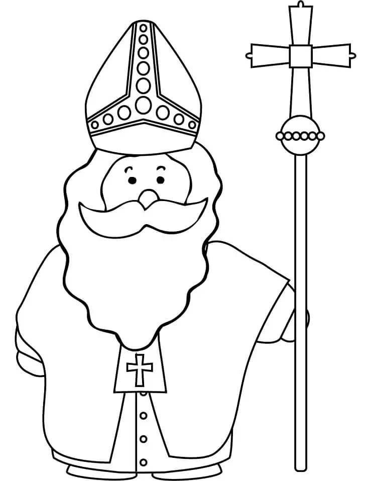 Saint Nicholas 5 Coloring Page - Free Printable Coloring Pages for Kids