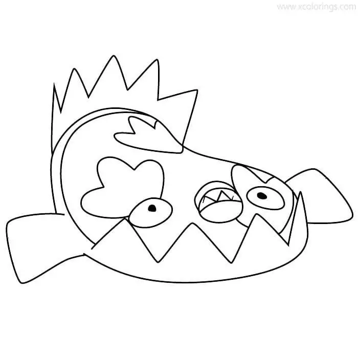 coloring pages stunfisk pokemon