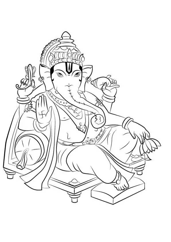 Hanuman Face Coloring Page - Free Printable Coloring Pages for Kids