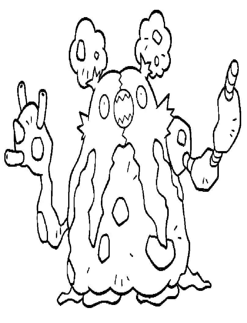 Gigantamax Garbodor Pokemon Coloring Page Free Printable Coloring