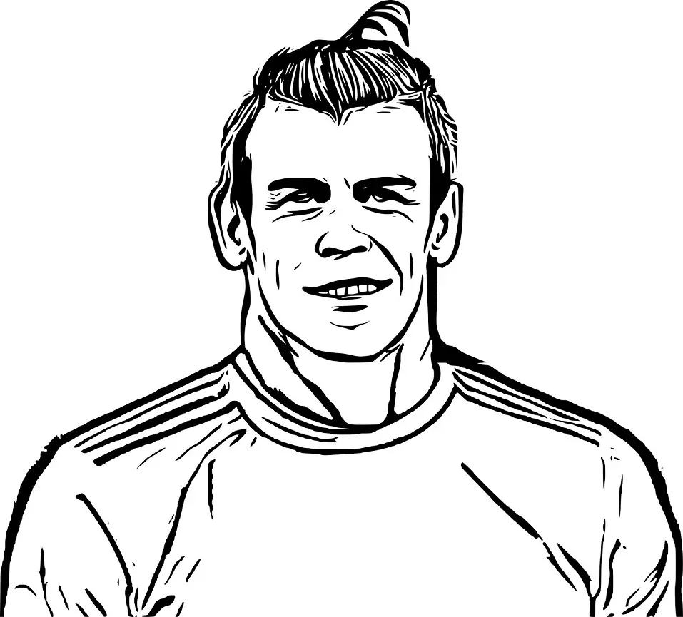 Gareth Bale 4 Färbung Seite - Kostenlose druckbare Malvorlagen für Kinder