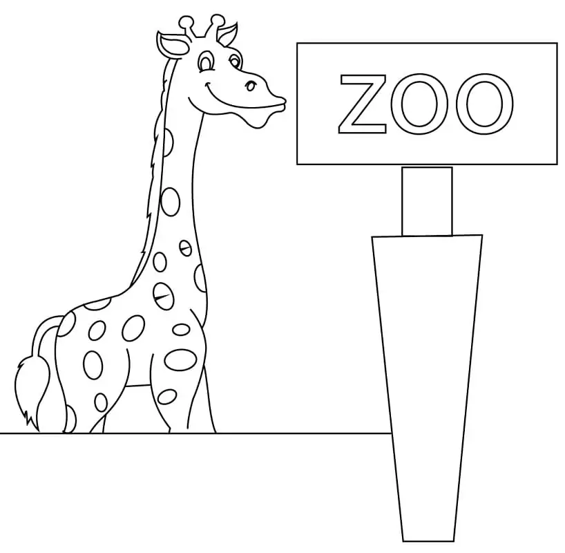 Giraffe im Zoo
