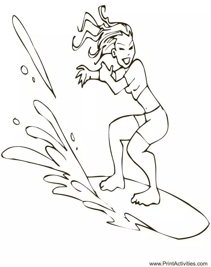 Girl is Surfing