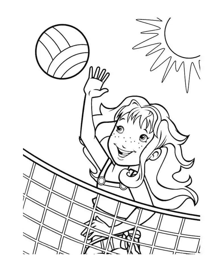 Girl play Volleyball