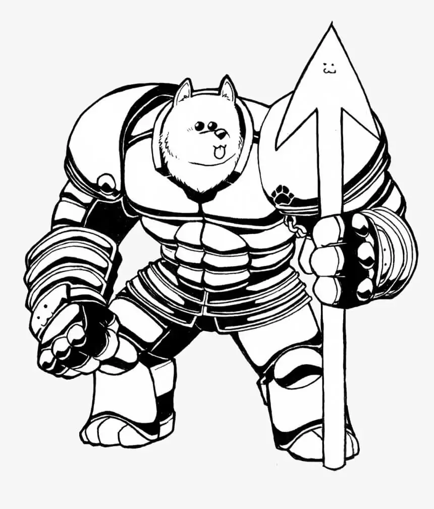Greater Dog Undertale coloring page