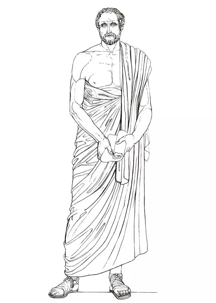 Greek Philosopher Coloring Page - Free Printable Coloring Pages for Kids