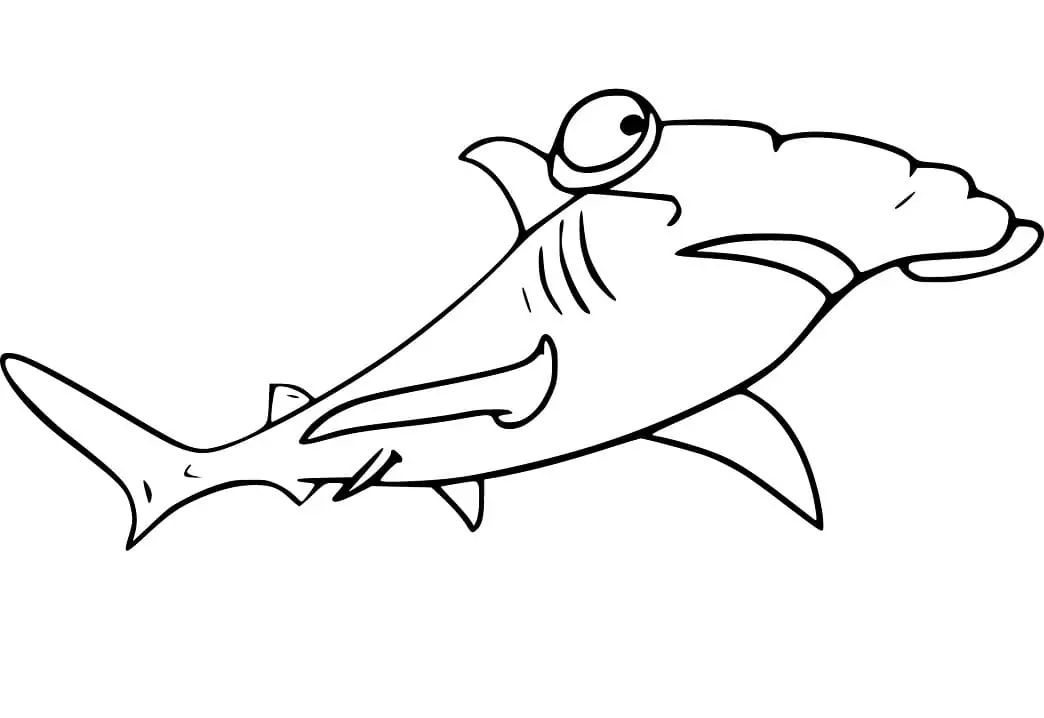 Funny Hammerhead Shark Coloring Page - Free Printable Coloring Pages ...