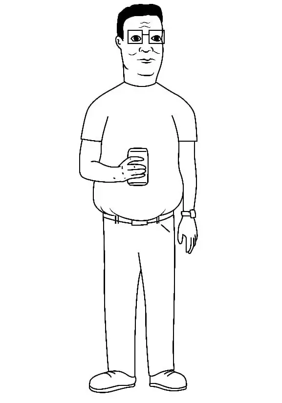 Bobby Hill Coloring Page - Free Printable Coloring Pages for Kids
