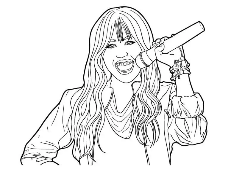 Hannah Montana 7 Coloring Page - Free Printable Coloring Pages for Kids
