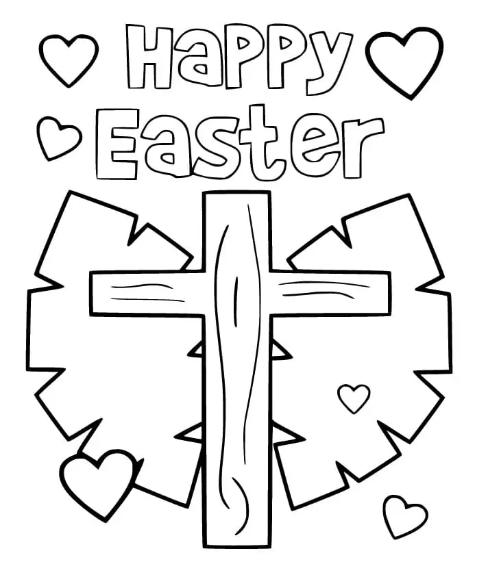 Happy Easter with Easter Cross